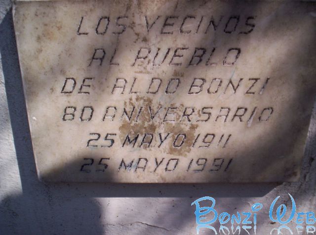 Los vecinos al pueblo de Aldo Bonzi 80 aniversario. 25 mayo 1911. 25 mayo 1991
